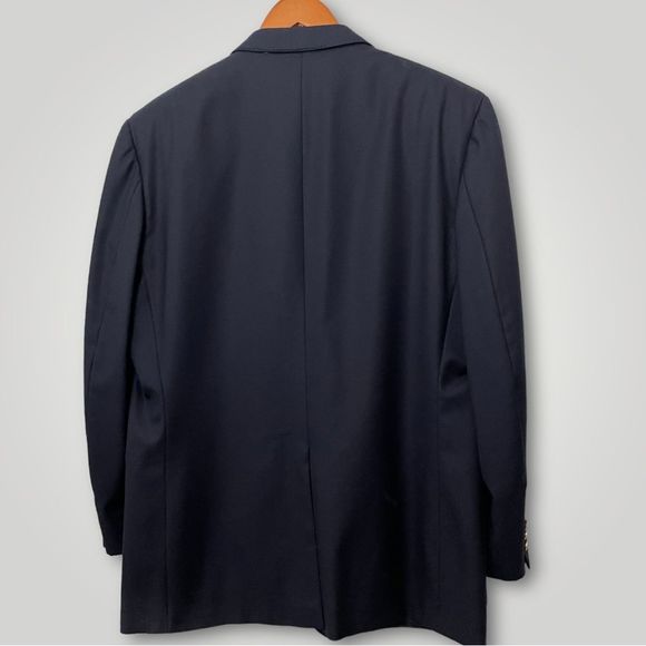 ❤️💗❤️ Vintage Navy Blazer ACTWU-TAVT / Union Made - HONNI•SOIT QUI•MAL•Y•PENSE - Picture 2 of 15